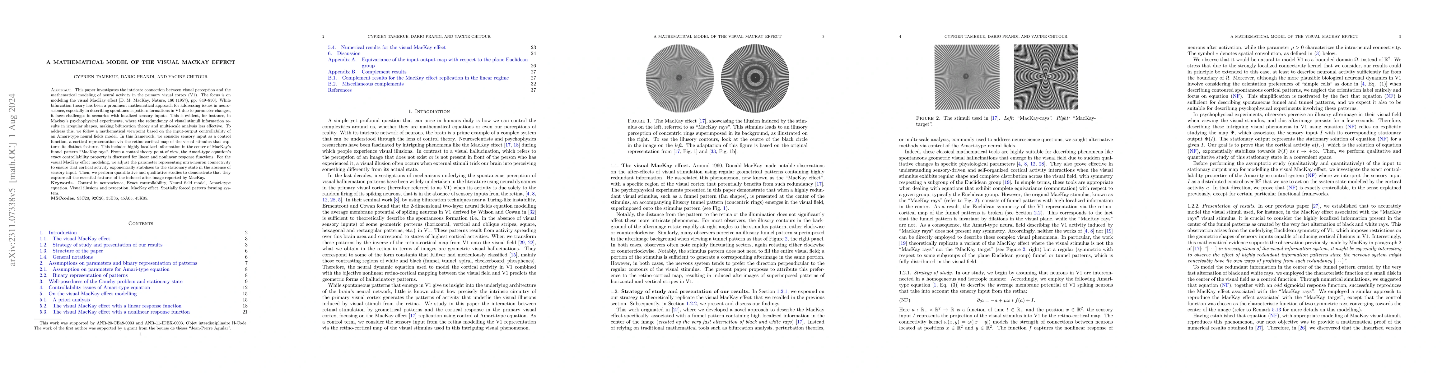 Thumbnail for A mathematical model of the visual MacKay effect