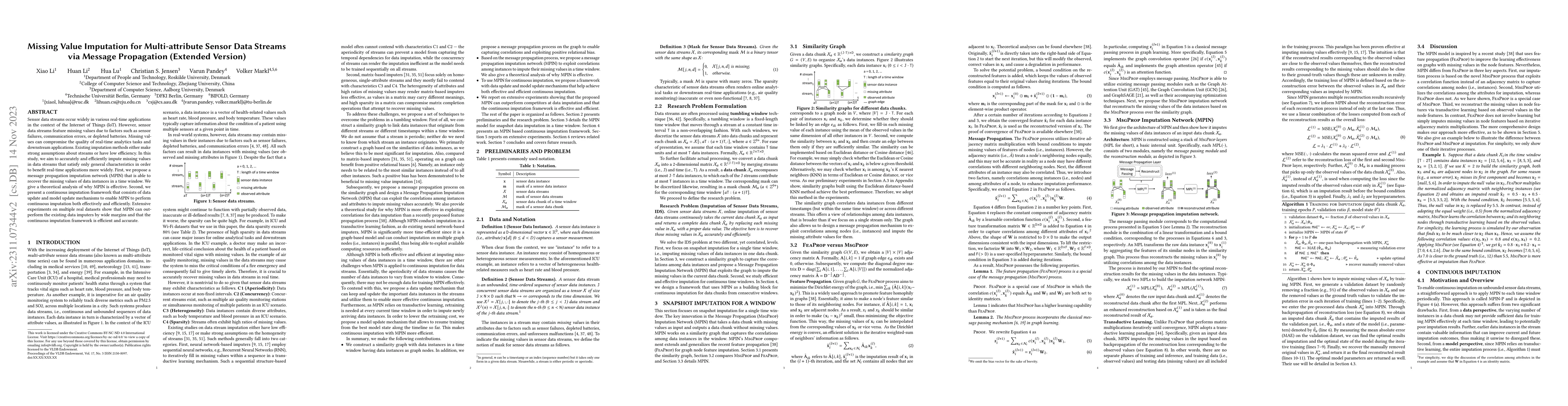 Thumbnail for Missing Value Imputation for Multi-attribute Sensor Data Streams via
  Message Propagation (Extended Version)