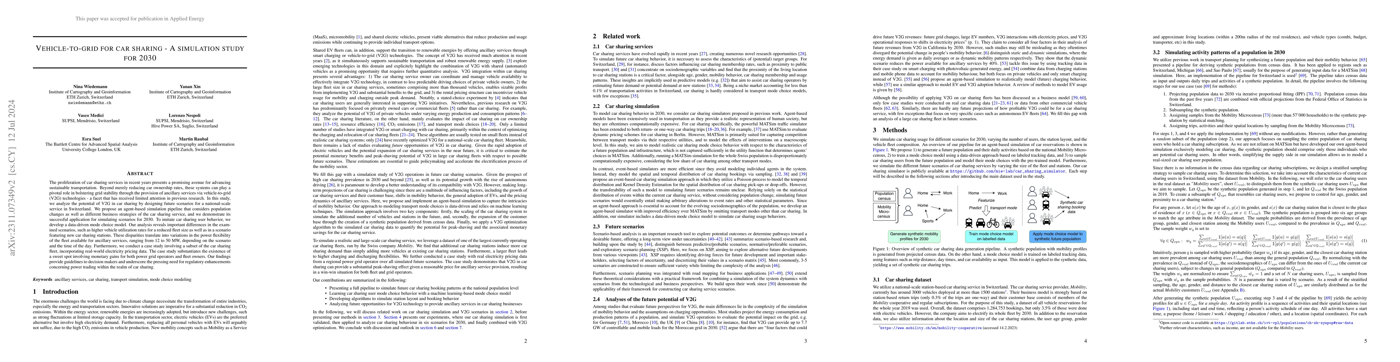 Thumbnail for Vehicle-to-grid for car sharing -- A simulation study for 2030