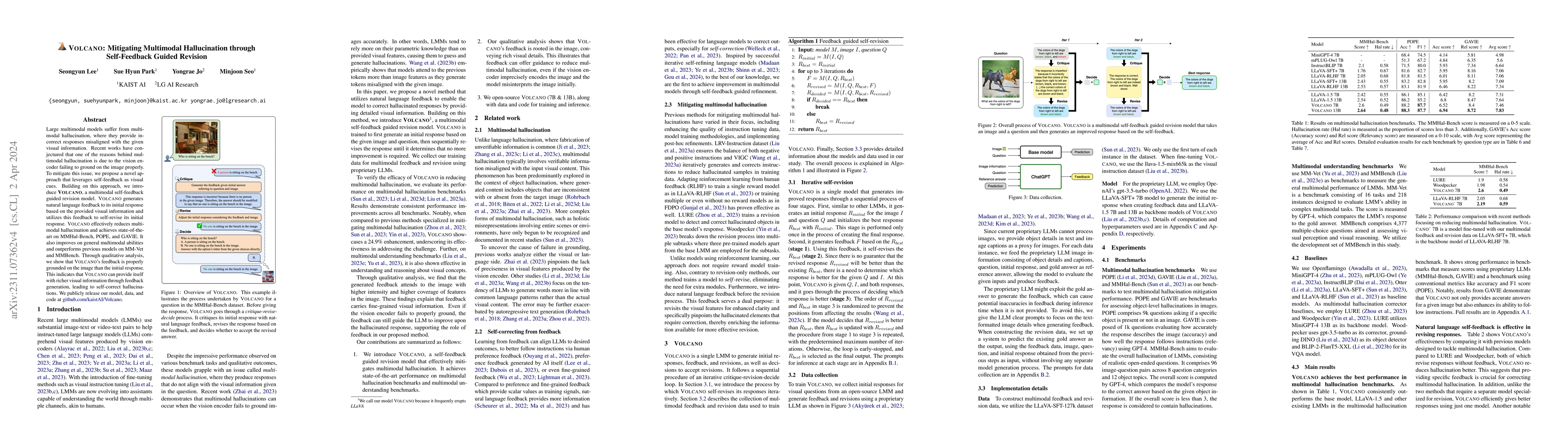 Thumbnail for Volcano: Mitigating Multimodal Hallucination through Self-Feedback
  Guided Revision