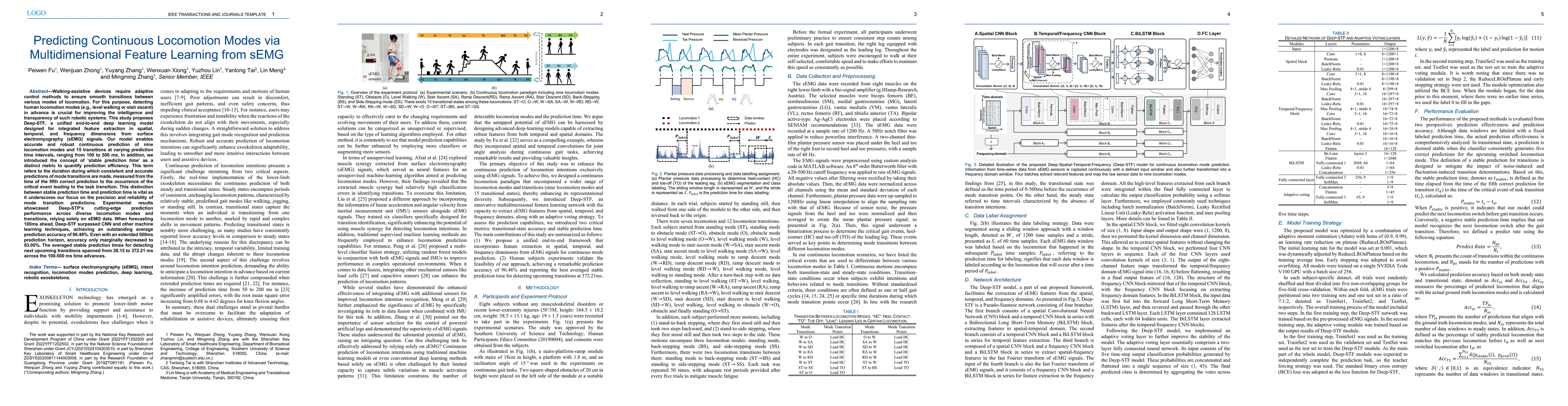 Thumbnail for Predicting Continuous Locomotion Modes via Multidimensional Feature
  Learning from sEMG