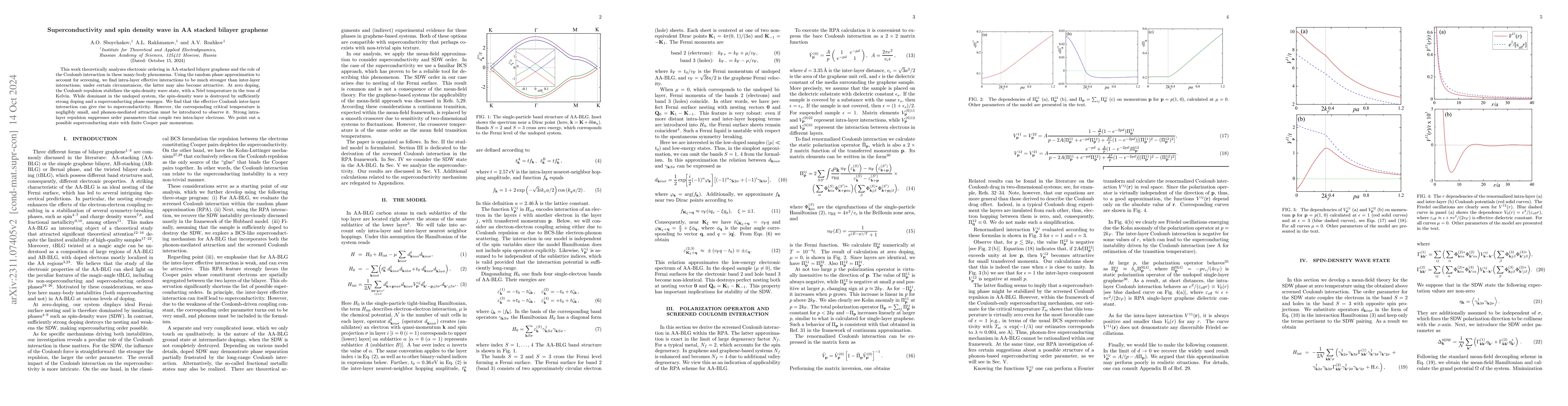 Thumbnail for Superconductivity and spin density wave in AA stacked bilayer graphene