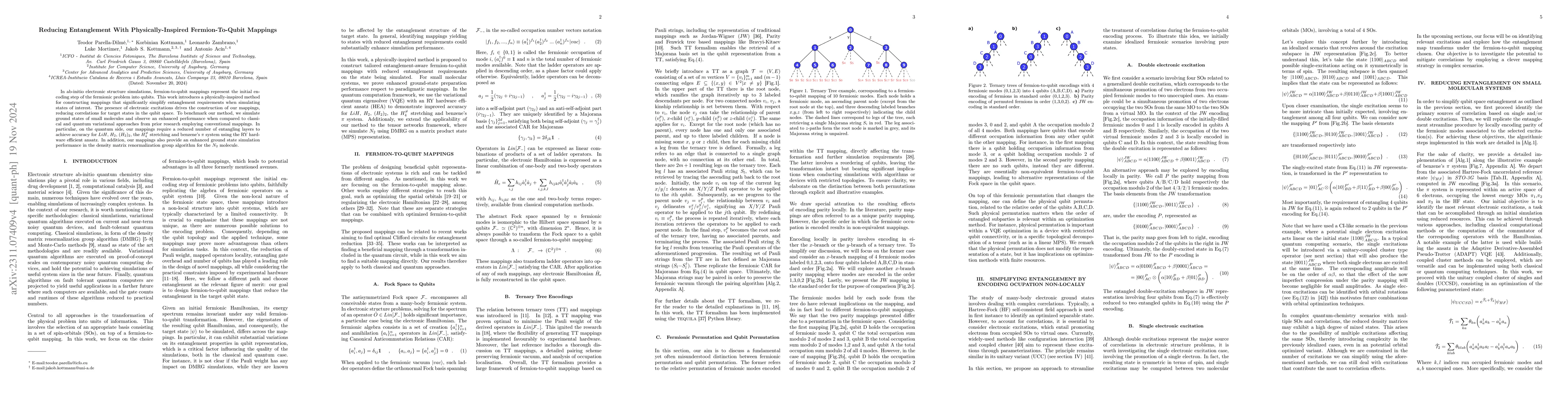 Thumbnail for Reducing Entanglement With Physically-Inspired Fermion-To-Qubit Mappings