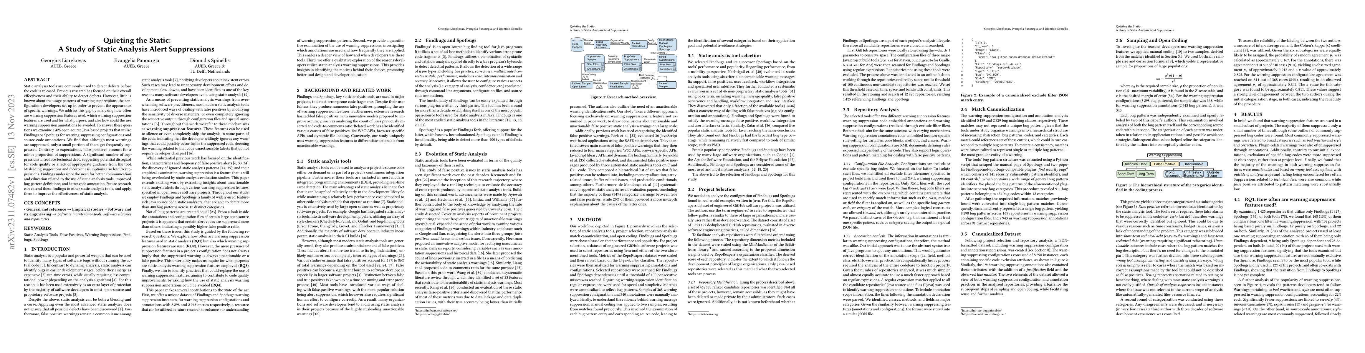 Thumbnail for Quieting the Static: A Study of Static Analysis Alert Suppressions