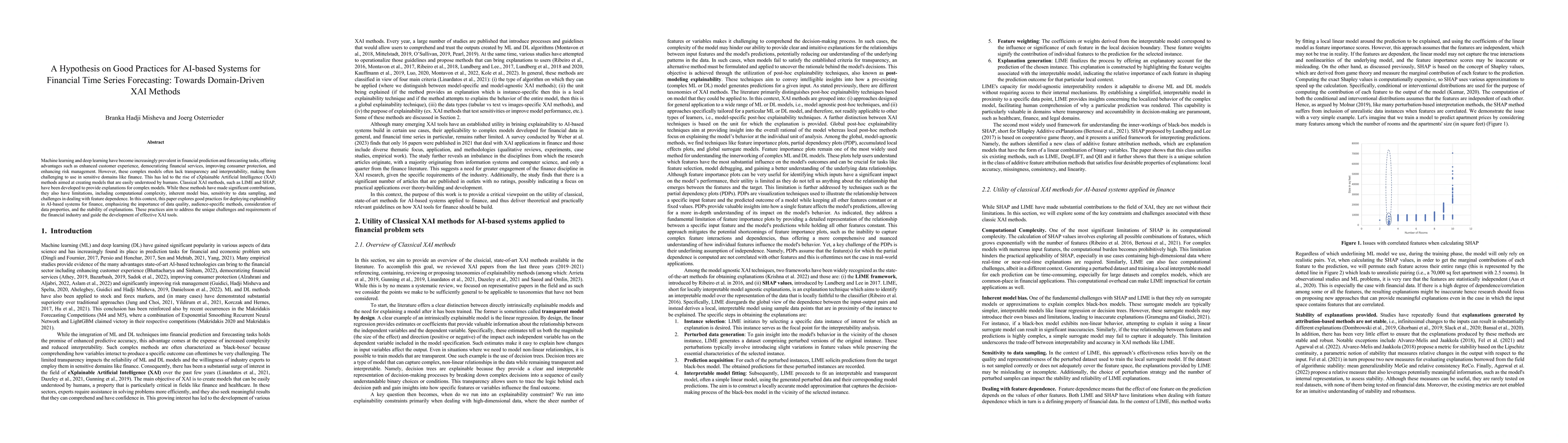 Thumbnail for A Hypothesis on Good Practices for AI-based Systems for Financial Time
  Series Forecasting: Towards Domain-Driven XAI Methods