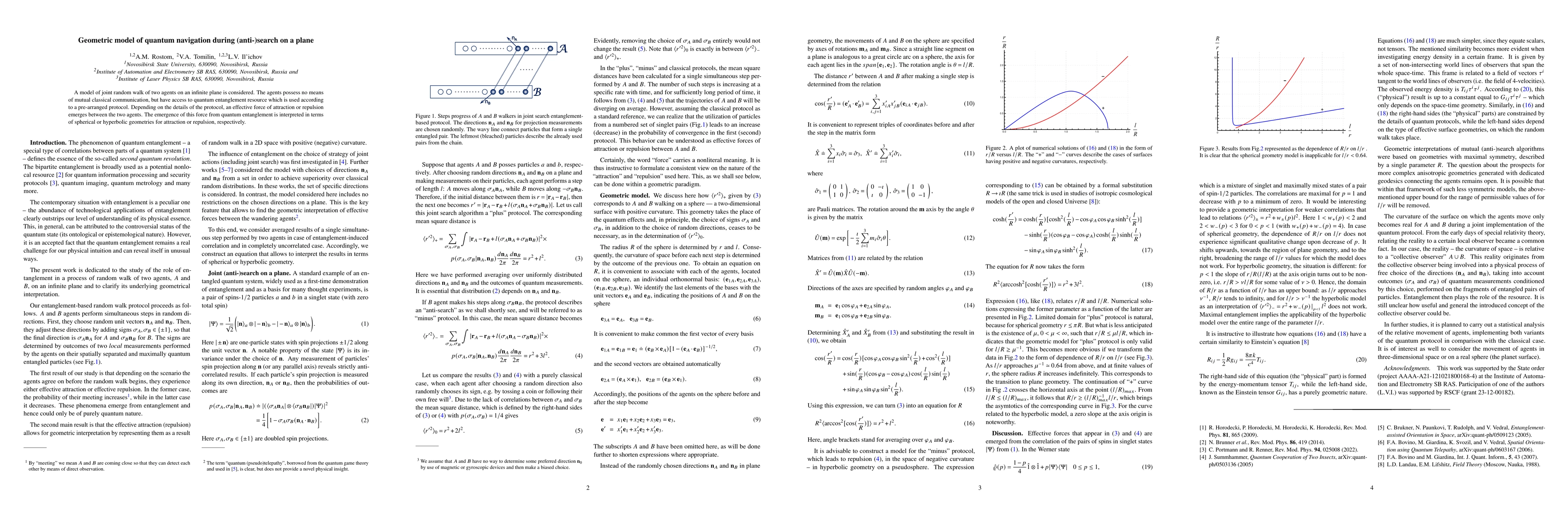Thumbnail for Geometric model of quantum navigation during (anti-)search on a plane