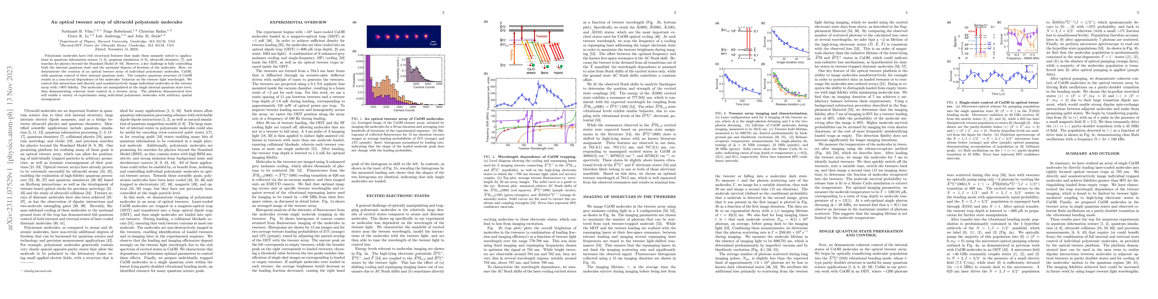 Thumbnail for An optical tweezer array of ultracold polyatomic molecules