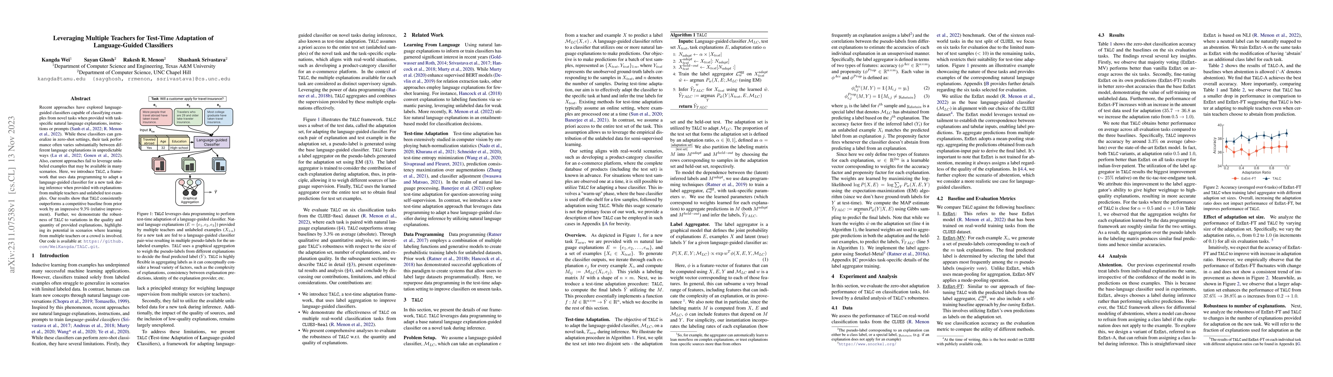 Thumbnail for Leveraging Multiple Teachers for Test-Time Adaptation of Language-Guided
  Classifiers