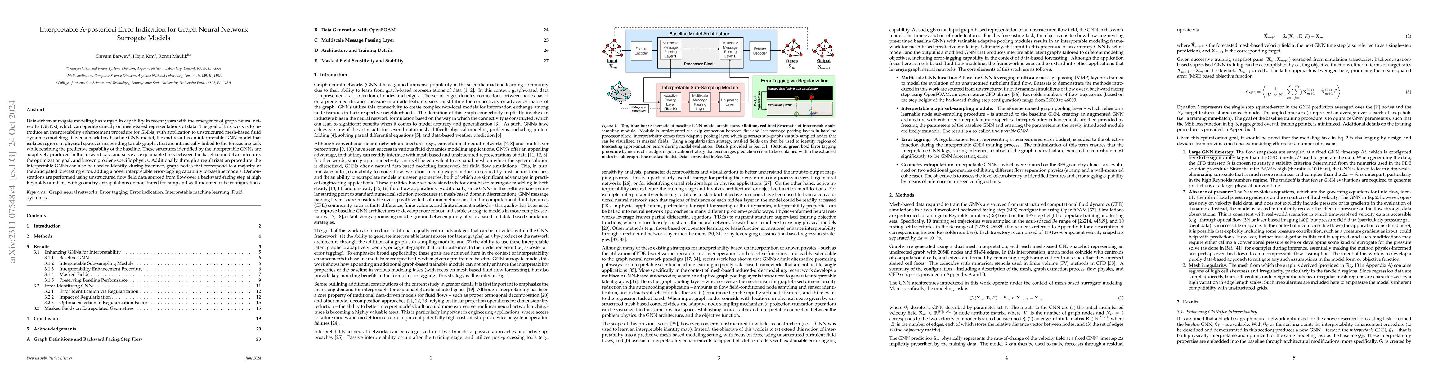Thumbnail for Interpretable Fine-Tuning and Error Indication for Graph Neural Network
  Surrogate Models