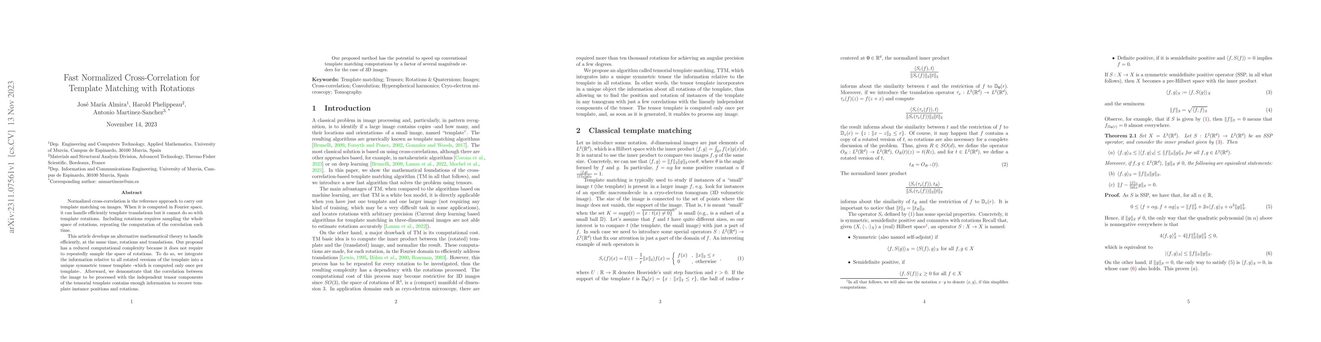 Thumbnail for Fast Normalized Cross-Correlation for Template Matching with Rotations