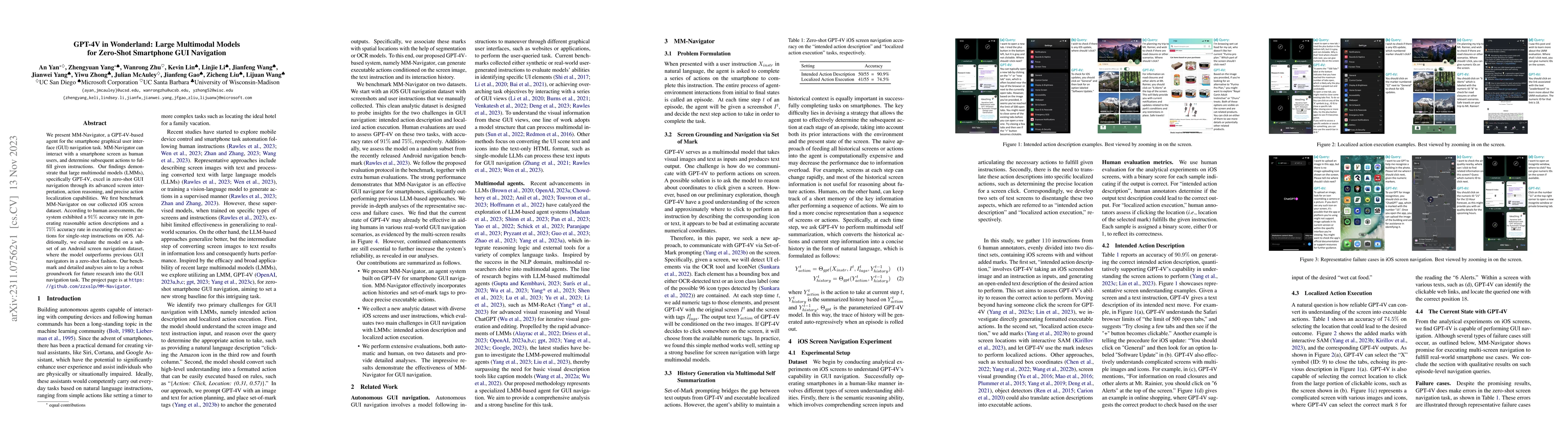 Thumbnail for GPT-4V in Wonderland: Large Multimodal Models for Zero-Shot Smartphone
  GUI Navigation