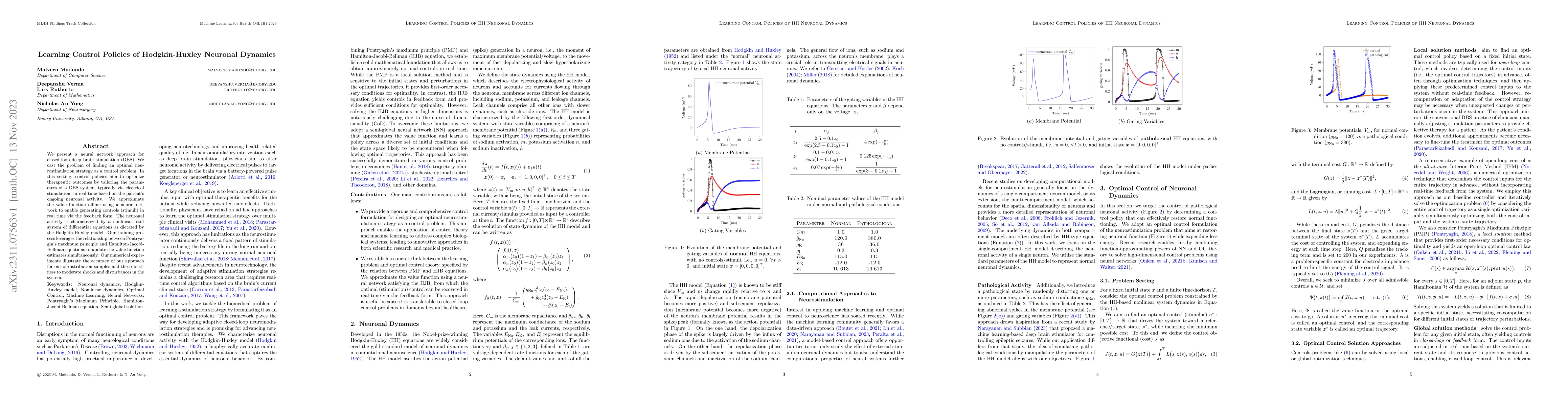 Thumbnail for Learning Control Policies of Hodgkin-Huxley Neuronal Dynamics