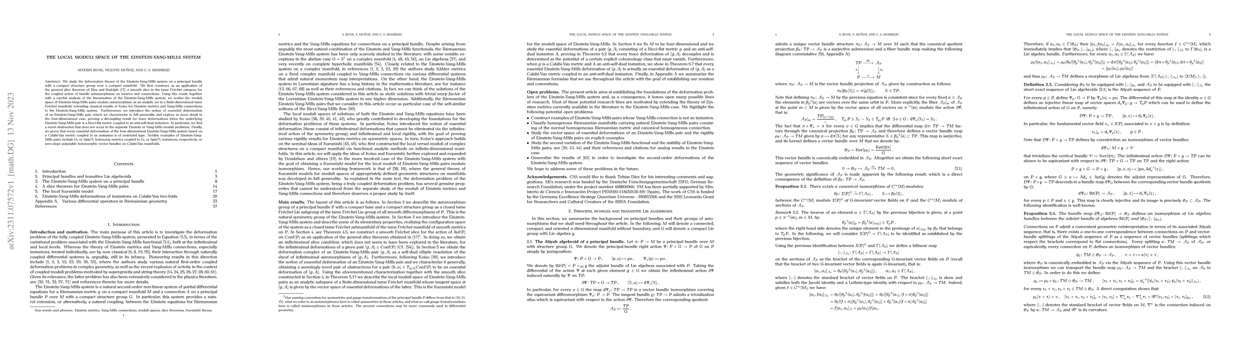 Thumbnail for The local moduli space of the Einstein-Yang-Mills system
