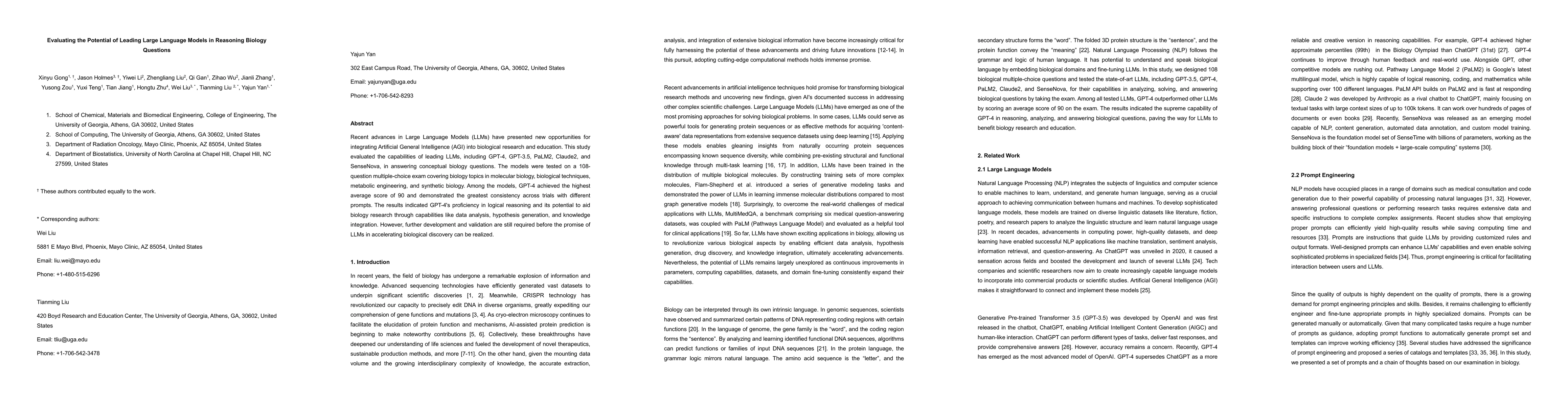Thumbnail for Evaluating the Potential of Leading Large Language Models in Reasoning
  Biology Questions
