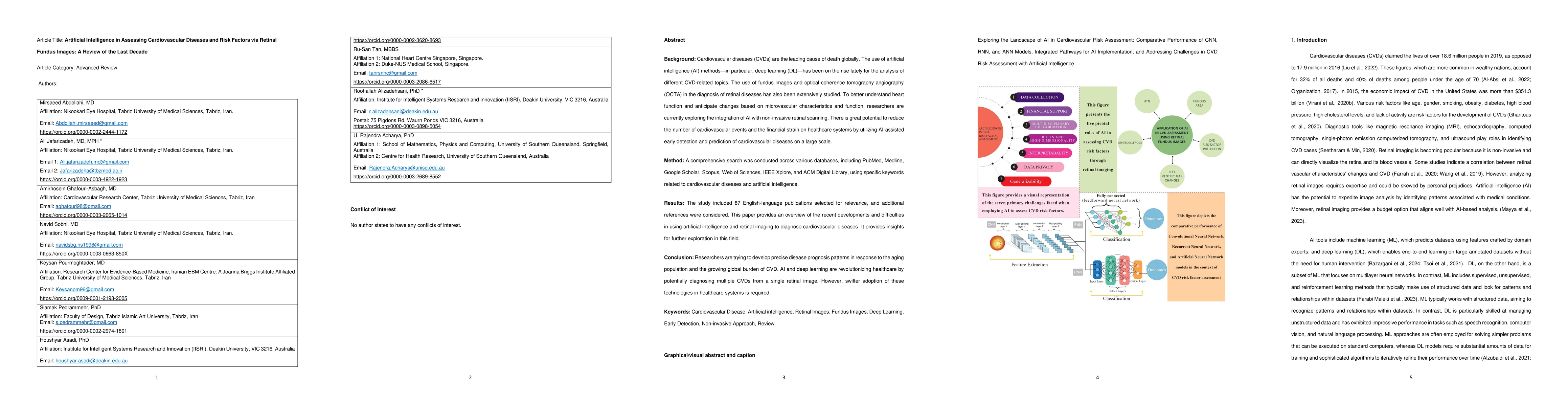 Thumbnail for Artificial Intelligence in Assessing Cardiovascular Diseases and Risk
  Factors via Retinal Fundus Images: A Review of the Last Decade