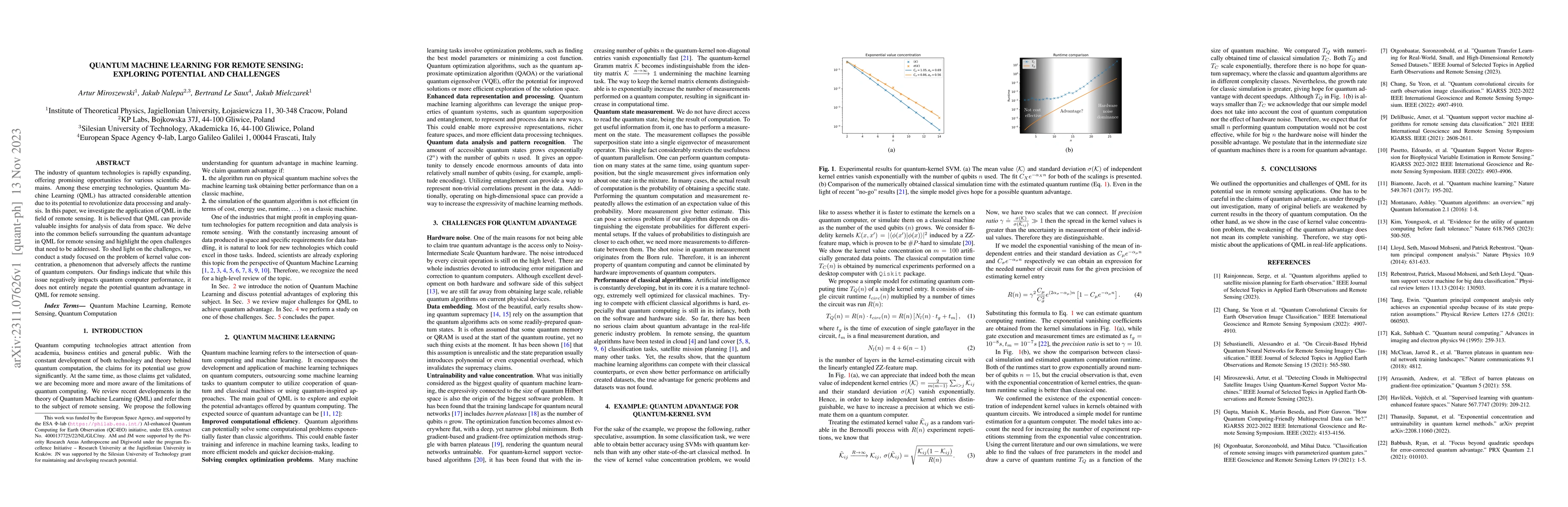 Thumbnail for Quantum Machine Learning for Remote Sensing: Exploring potential and
  challenges