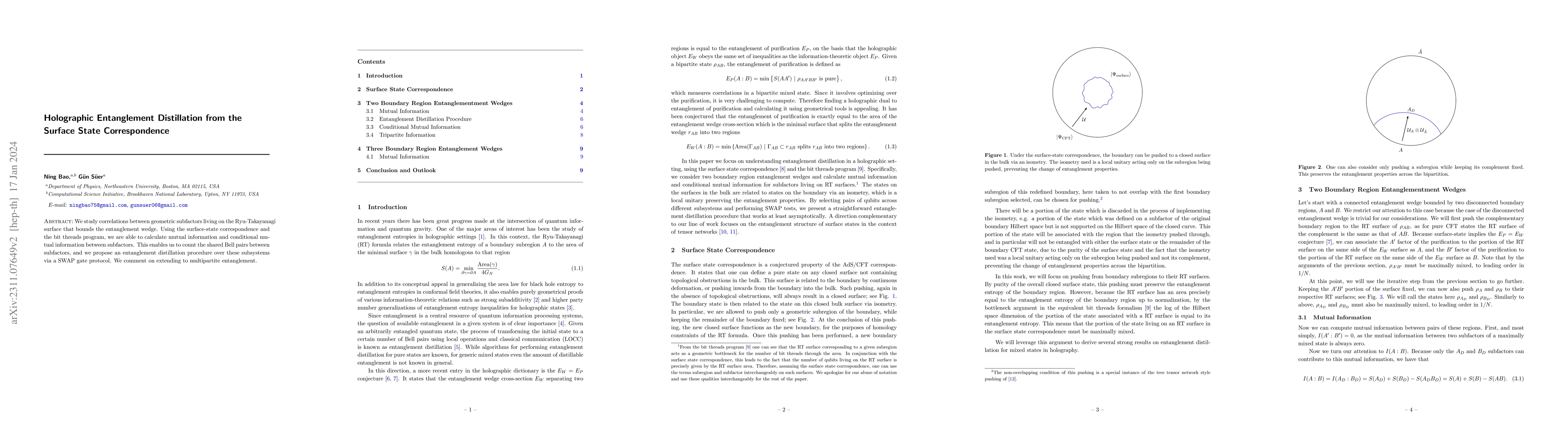 Thumbnail for Holographic Entanglement Distillation from the Surface State
  Correspondence