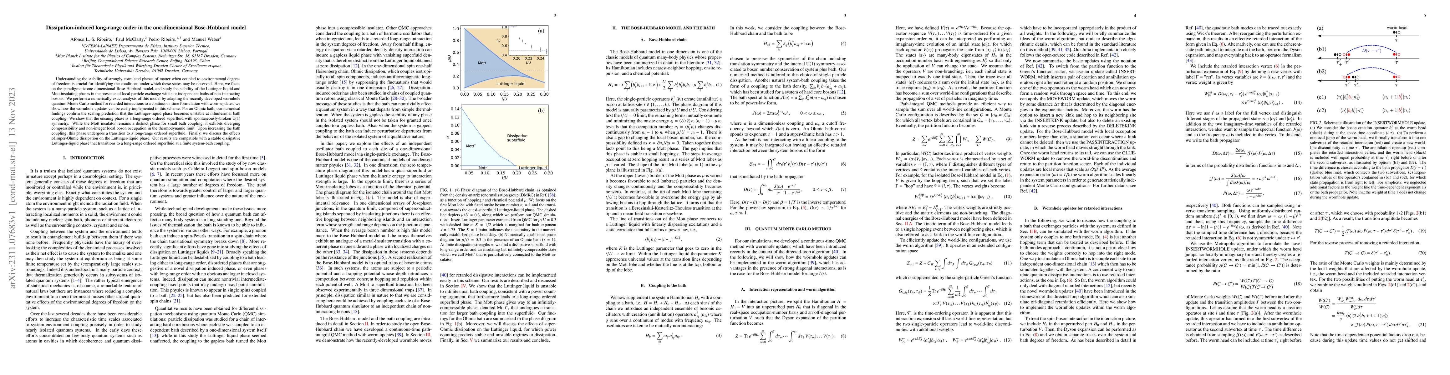 Thumbnail for Dissipation-induced long-range order in the one-dimensional Bose-Hubbard
  model