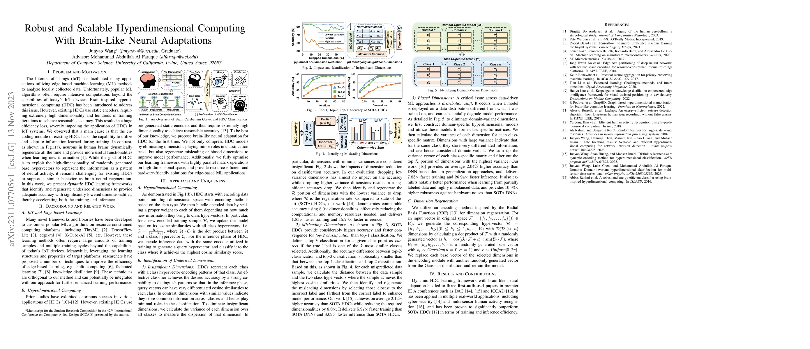 Thumbnail for Robust and Scalable Hyperdimensional Computing With Brain-Like Neural
  Adaptations