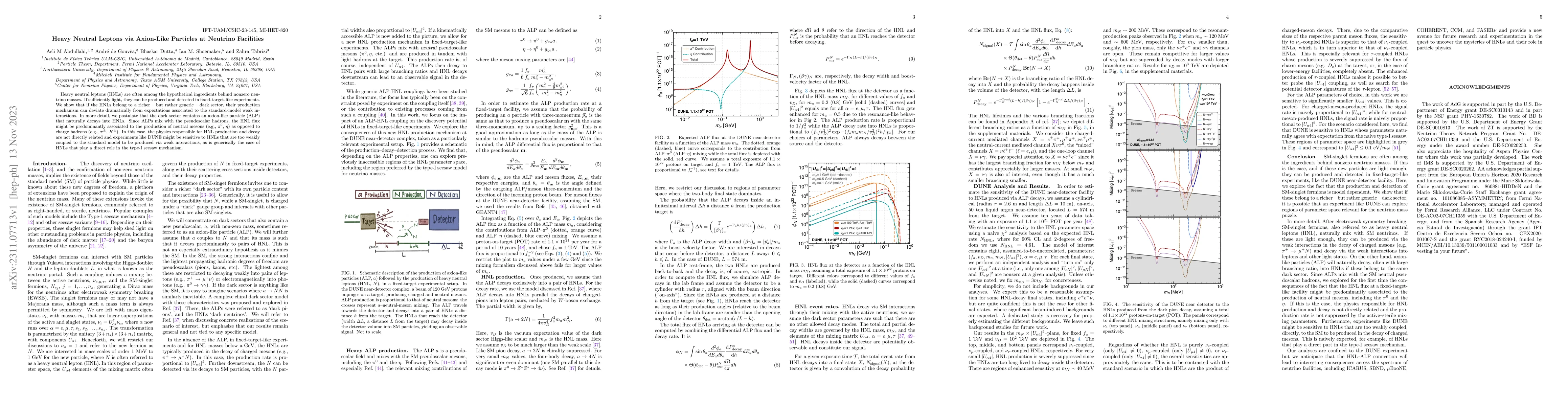 Thumbnail for Heavy Neutral Leptons via Axion-Like Particles at Neutrino Facilities