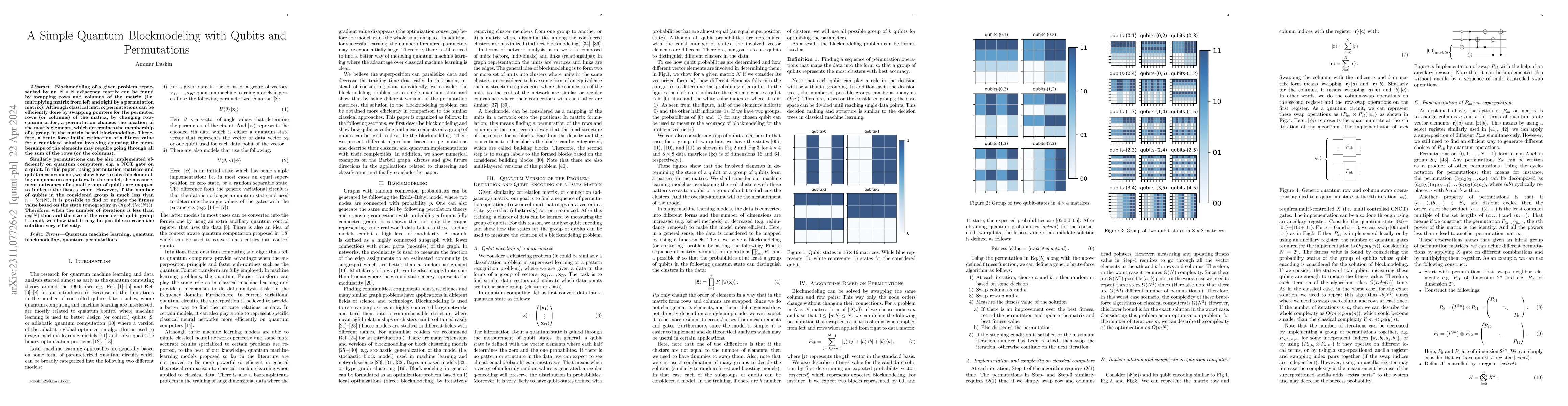 Thumbnail for A Simple Quantum Blockmodeling with Qubits and Permutations