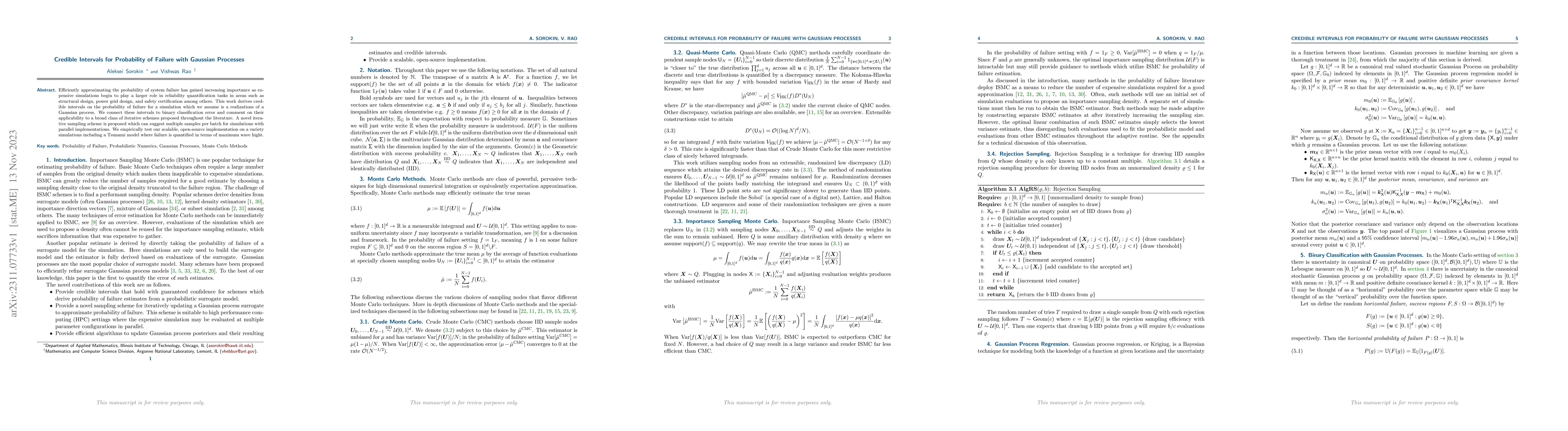 Thumbnail for Credible Intervals for Probability of Failure with Gaussian Processes