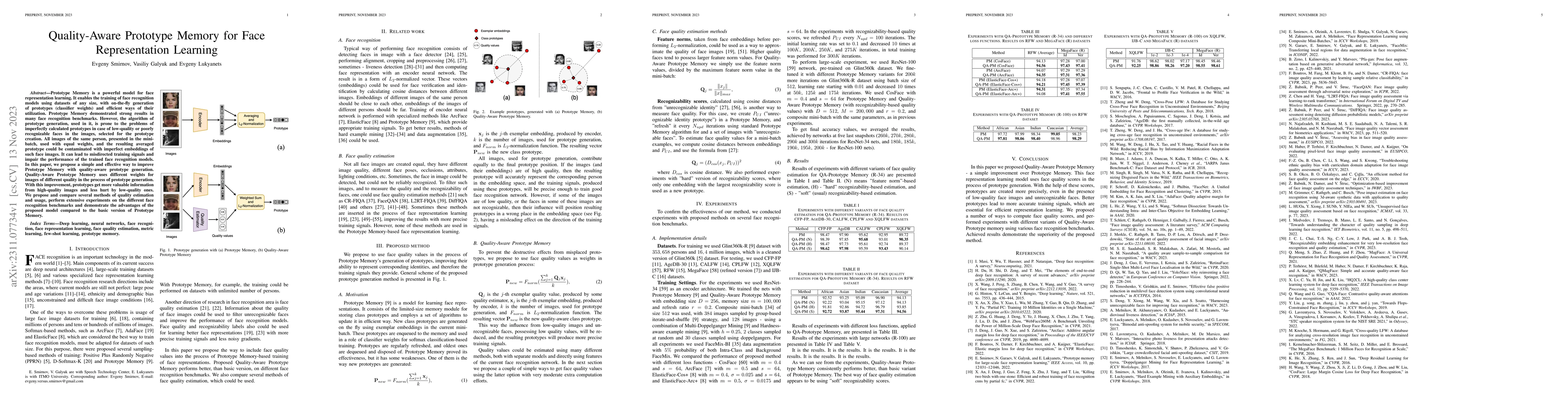 Thumbnail for Quality-Aware Prototype Memory for Face Representation Learning