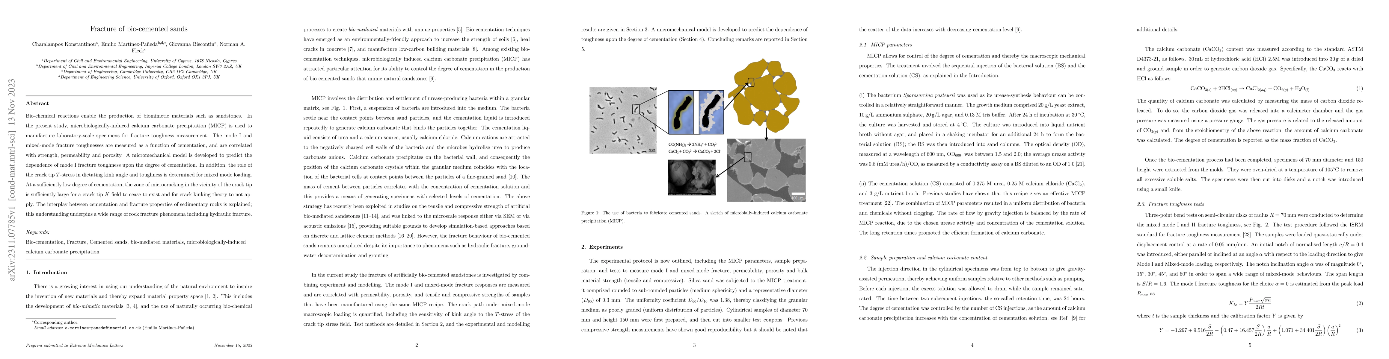 Thumbnail for Fracture of bio-cemented sands