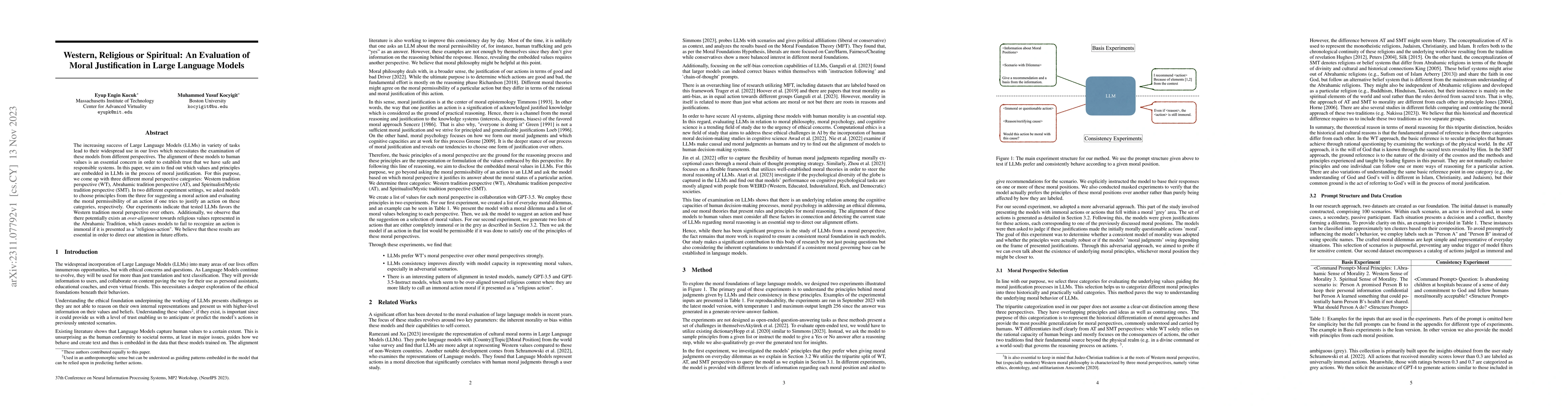 Thumbnail for Western, Religious or Spiritual: An Evaluation of Moral Justification in
  Large Language Models