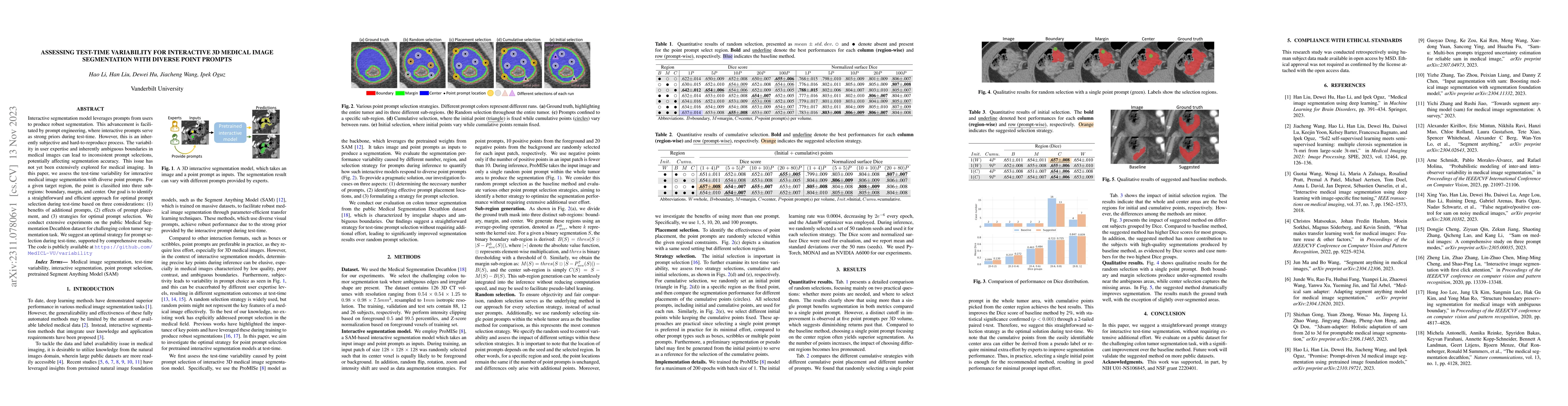 Thumbnail for Assessing Test-time Variability for Interactive 3D Medical Image
  Segmentation with Diverse Point Prompts