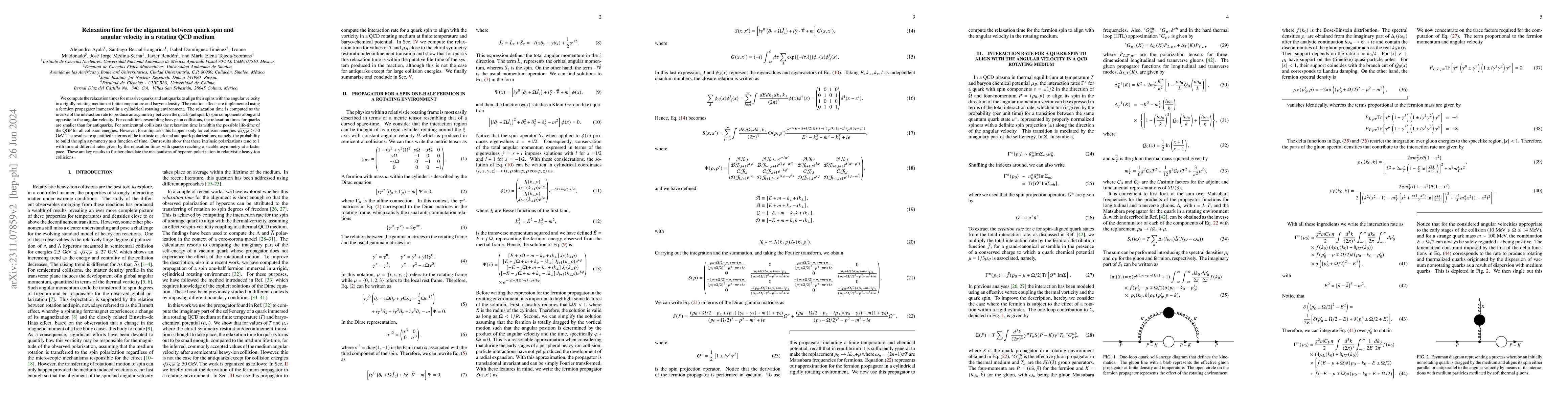 Thumbnail for Relaxation time for the alignment between quark spin and angular
  velocity in a rotating QCD medium