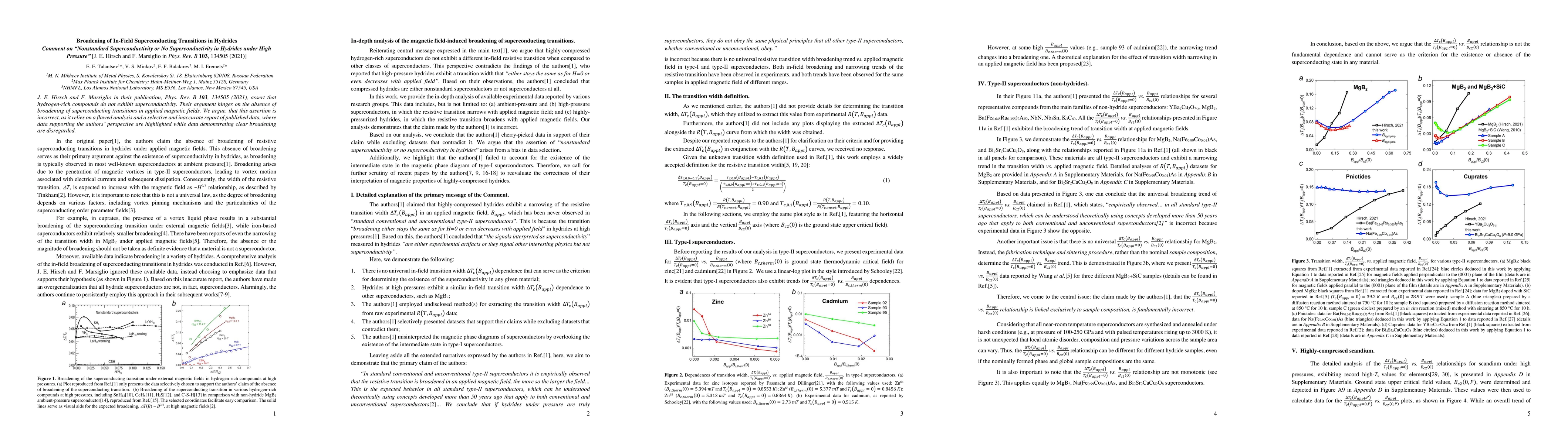 Thumbnail for Broadening of In-Field Superconducting Transitions in Hydrides