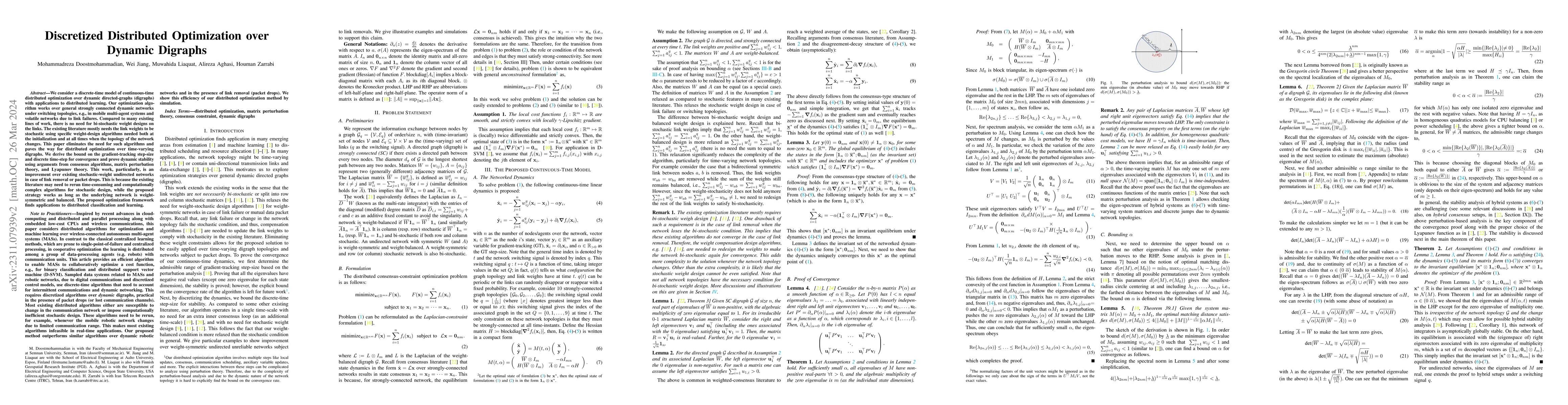 Thumbnail for Discretized Distributed Optimization over Dynamic Digraphs