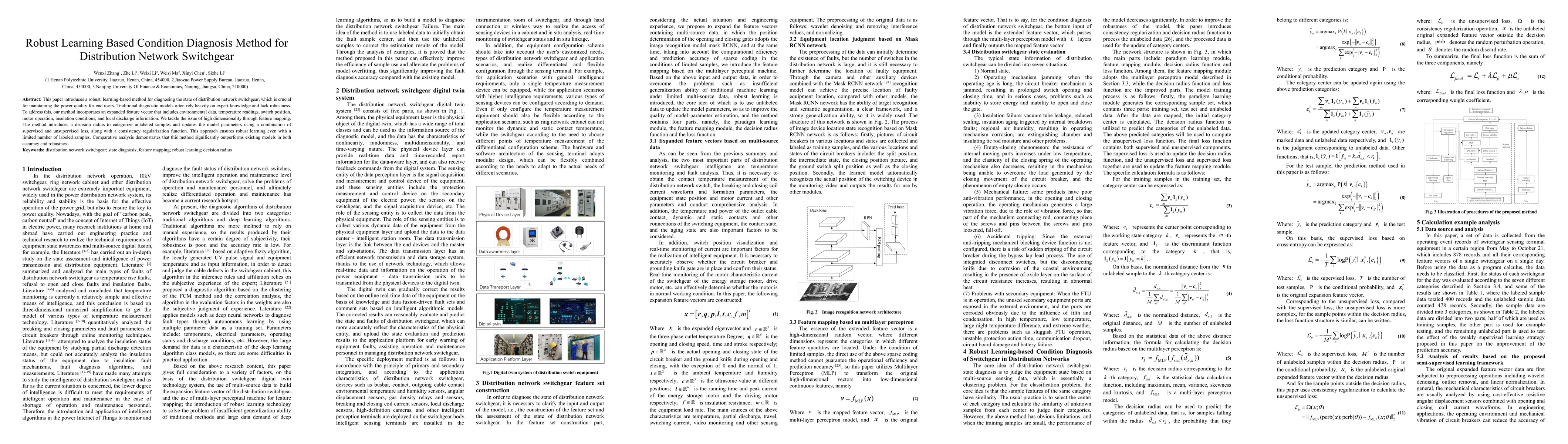 Thumbnail for Robust Learning Based Condition Diagnosis Method for Distribution
  Network Switchgear