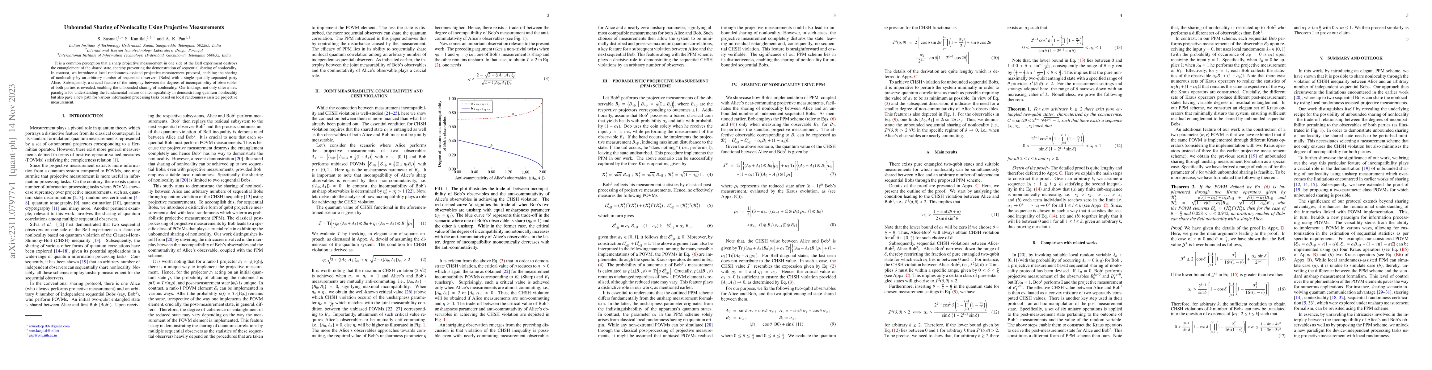 Thumbnail for Unbounded Sharing of Nonlocality Using Projective Measurements