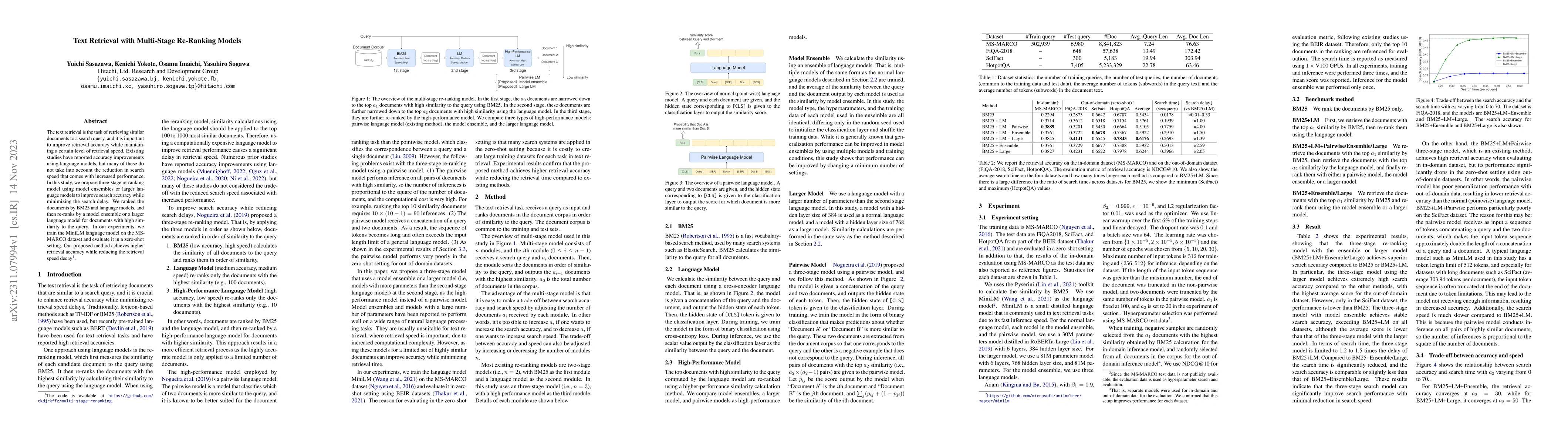 Thumbnail for Text Retrieval with Multi-Stage Re-Ranking Models