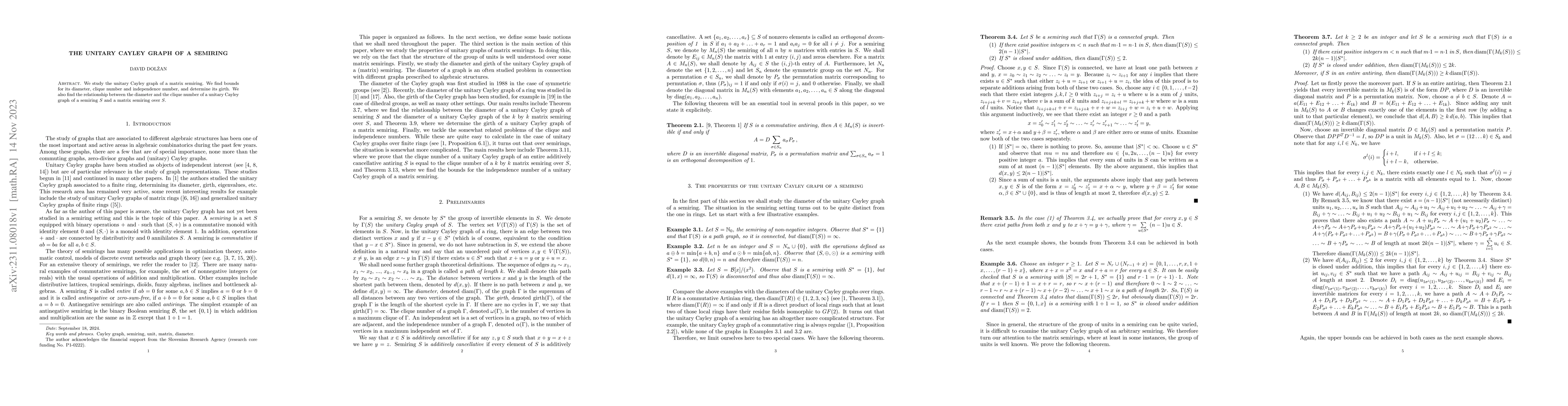 Thumbnail for The unitary Cayley graph of a semiring