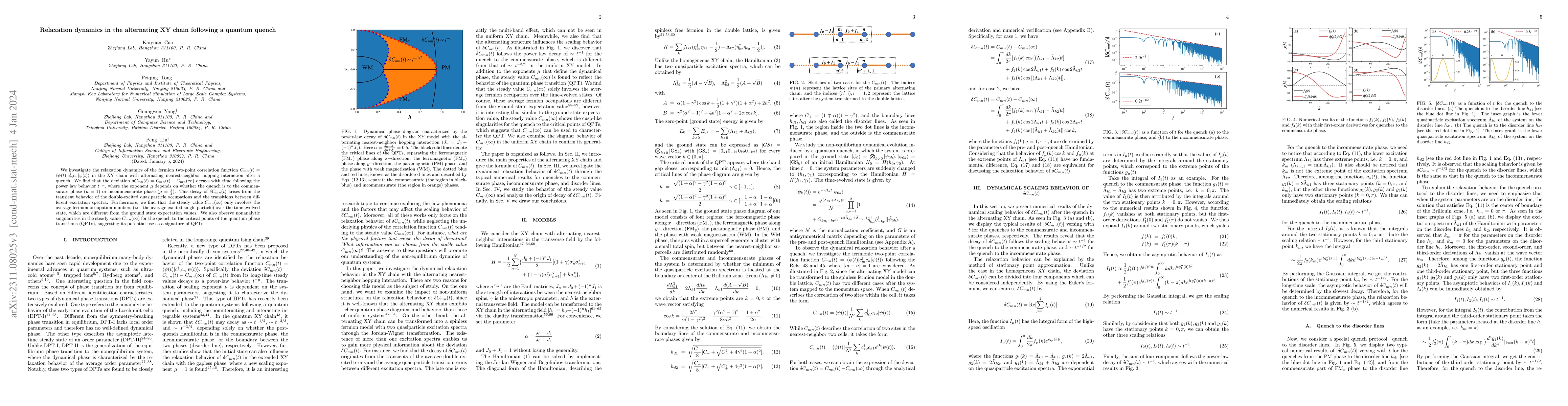 Thumbnail for Relaxation dynamics in the alternating XY chain following a quantum
  quench