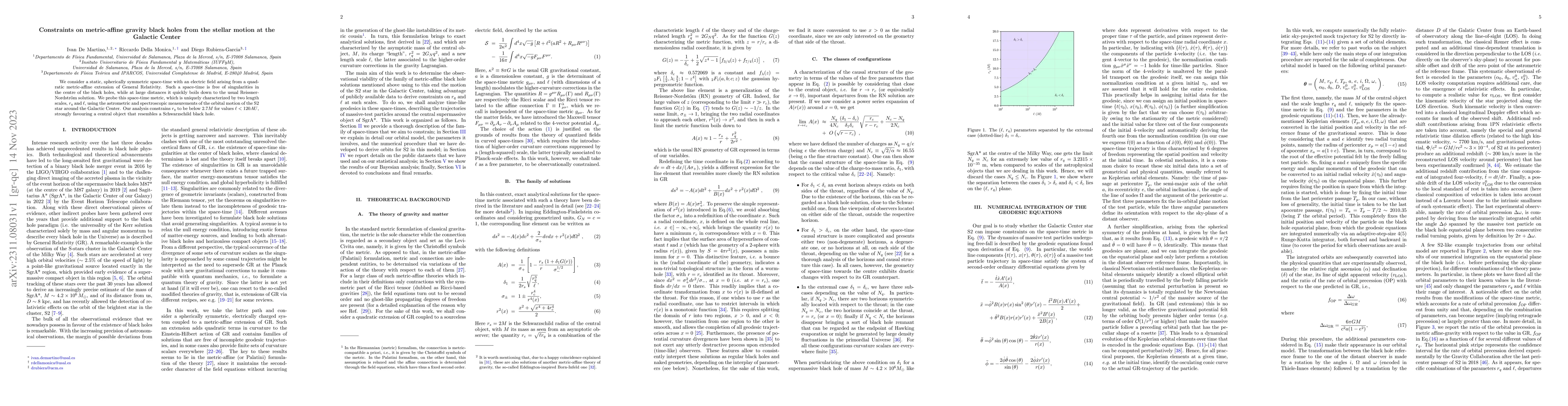 Thumbnail for Constraints on metric-affine gravity black holes from the stellar motion
  at the Galactic Center