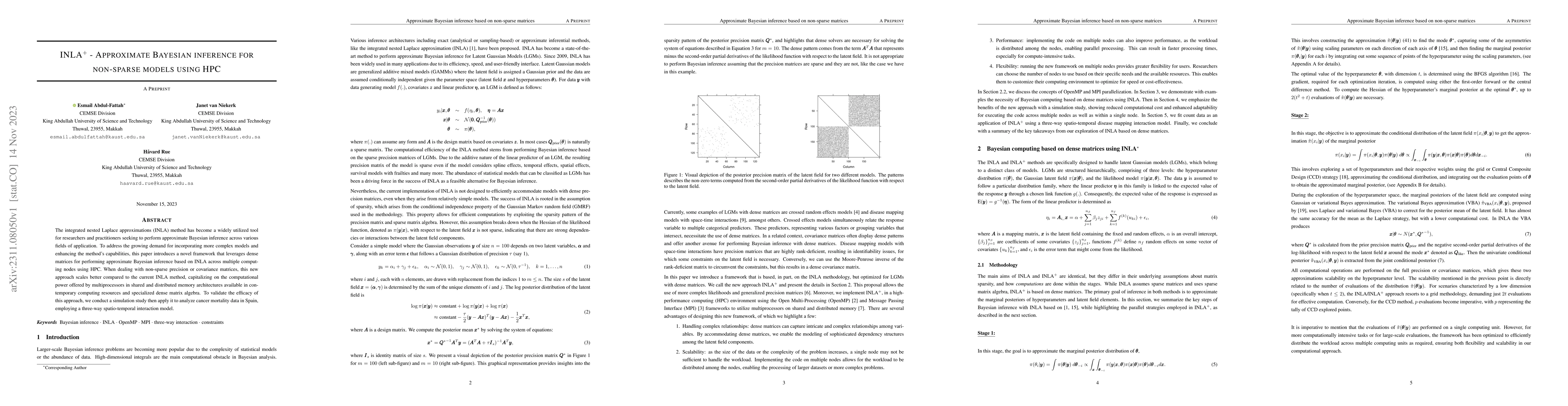 Thumbnail for INLA+ -- Approximate Bayesian inference for non-sparse models using HPC