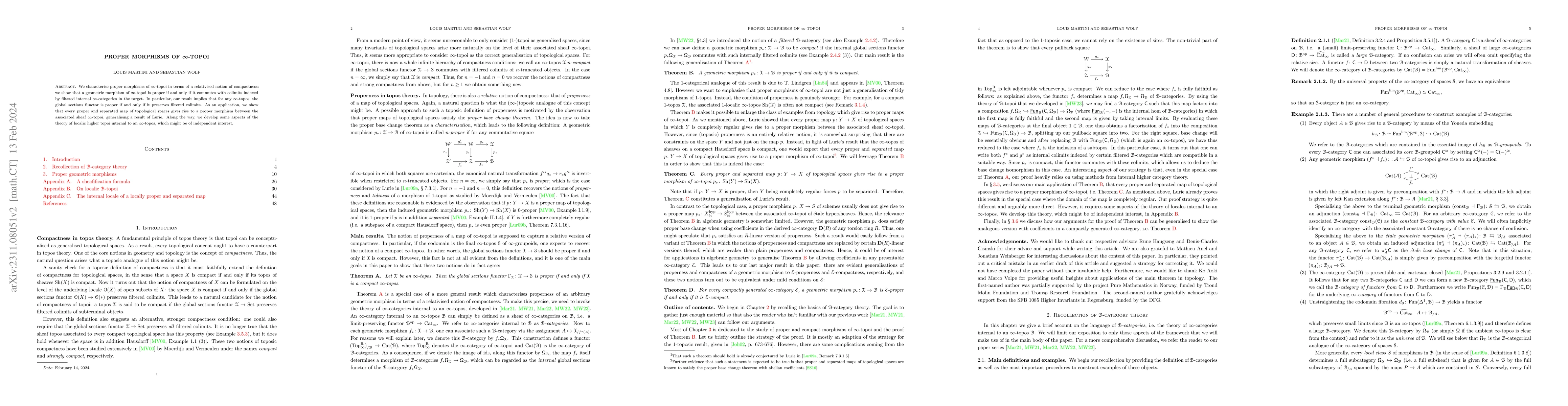 Thumbnail for Proper morphisms of $\infty$-topoi