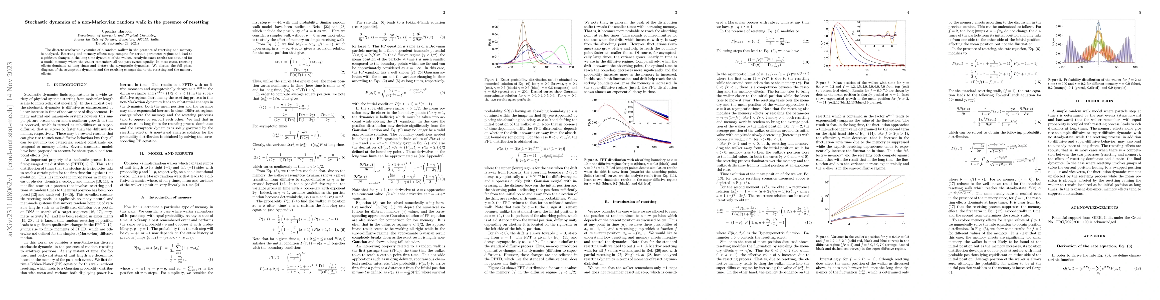 Thumbnail for Stochastic dynamics of a non-Markovian random walk in the presence of
  resetting