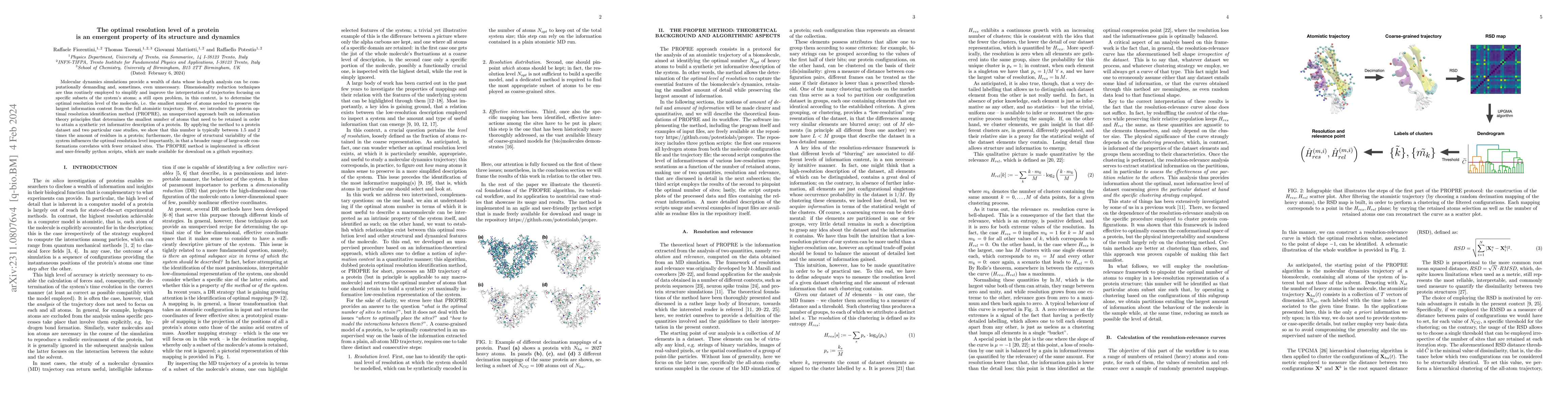 Thumbnail for The optimal resolution level of a protein is an emergent property of its
  structure and dynamics