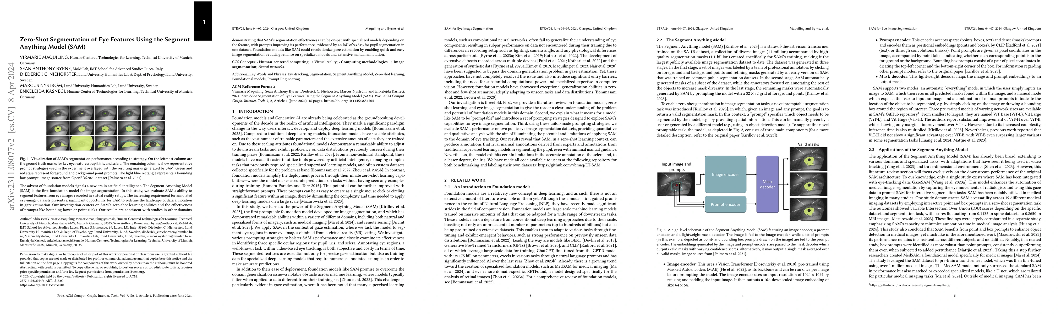 Thumbnail for Zero-Shot Segmentation of Eye Features Using the Segment Anything Model
  (SAM)