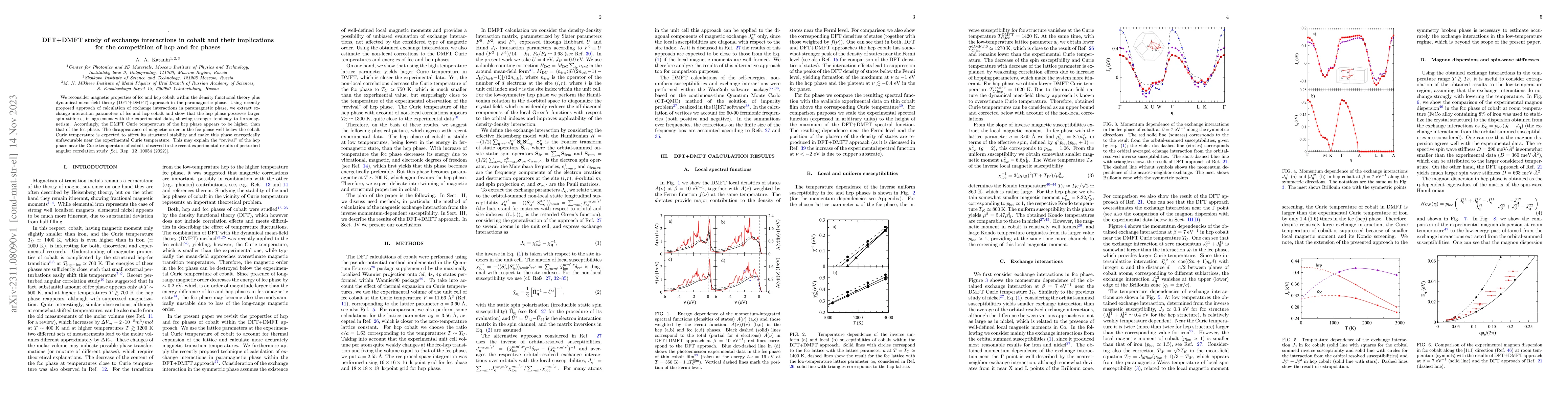 Thumbnail for DFT+DMFT study of exchange interactions in cobalt and their implications
  for the competition of hcp and fcc phases