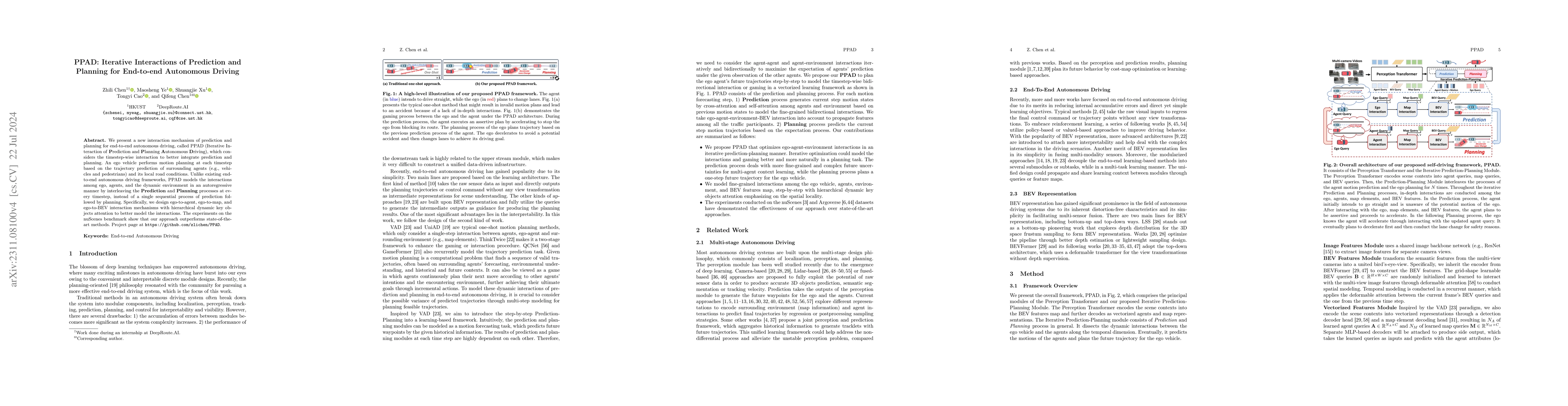Thumbnail for PPAD: Iterative Interactions of Prediction and Planning for End-to-end
  Autonomous Driving