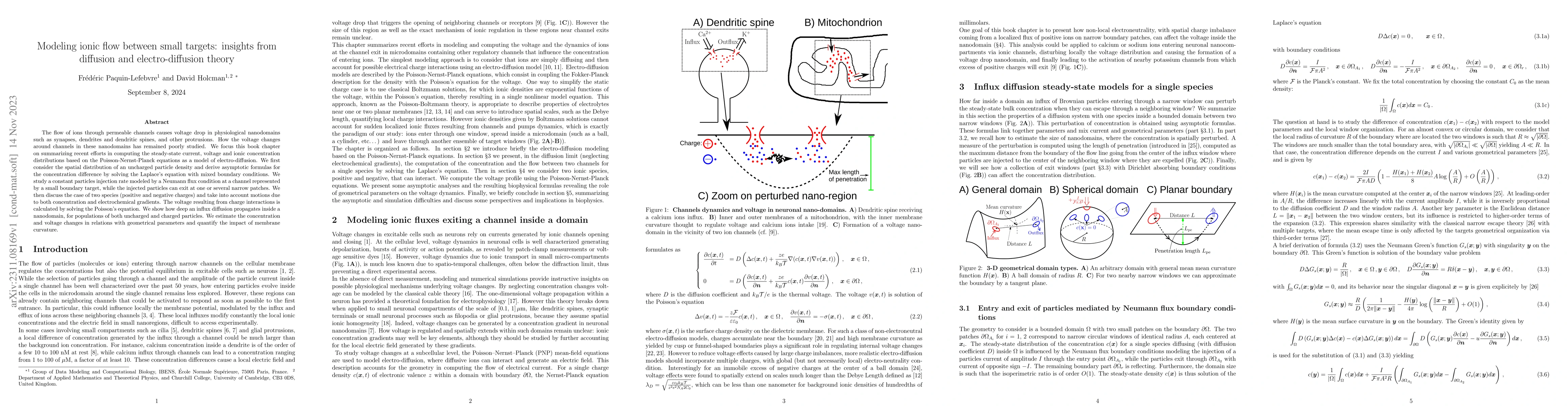 Thumbnail for Modeling ionic flow between small targets: insights from diffusion and
  electro-diffusion theory