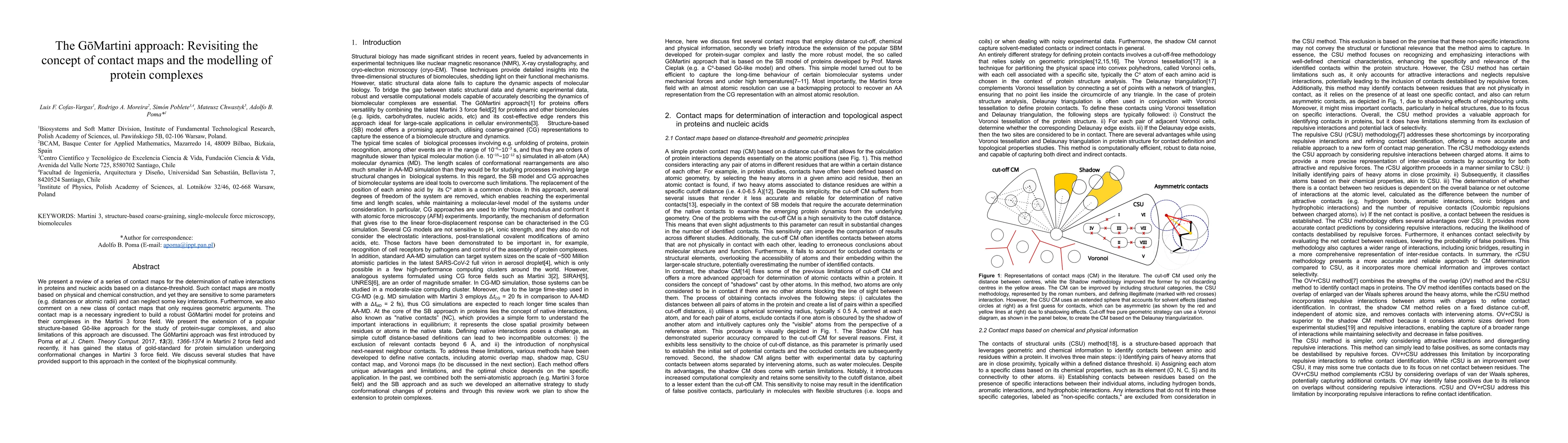 Thumbnail for The G\=oMartini approach: Revisiting the concept of contact maps and the
  modelling of protein complexes