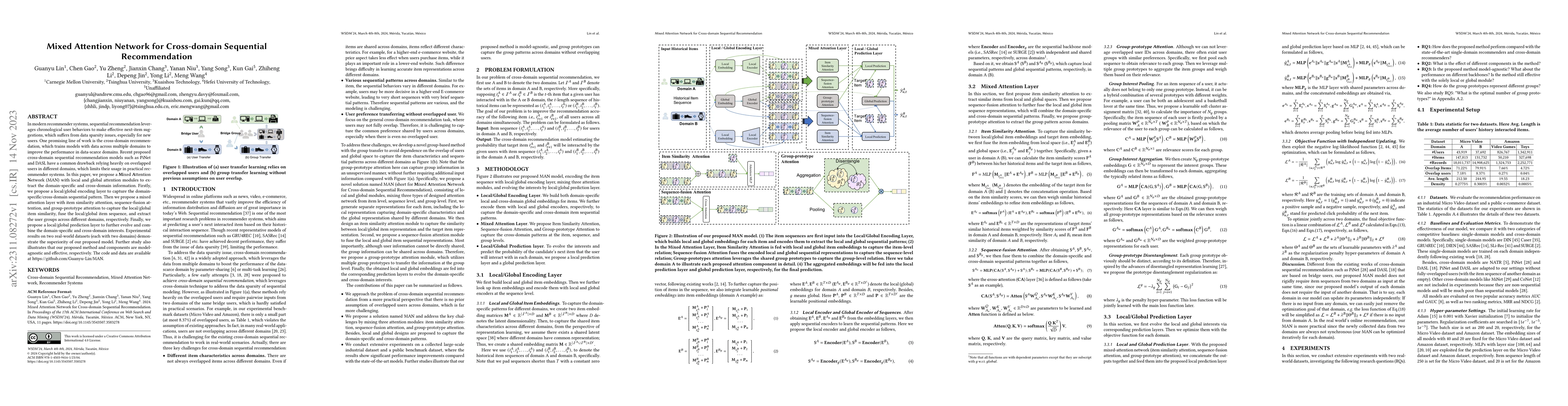 Thumbnail for Mixed Attention Network for Cross-domain Sequential Recommendation