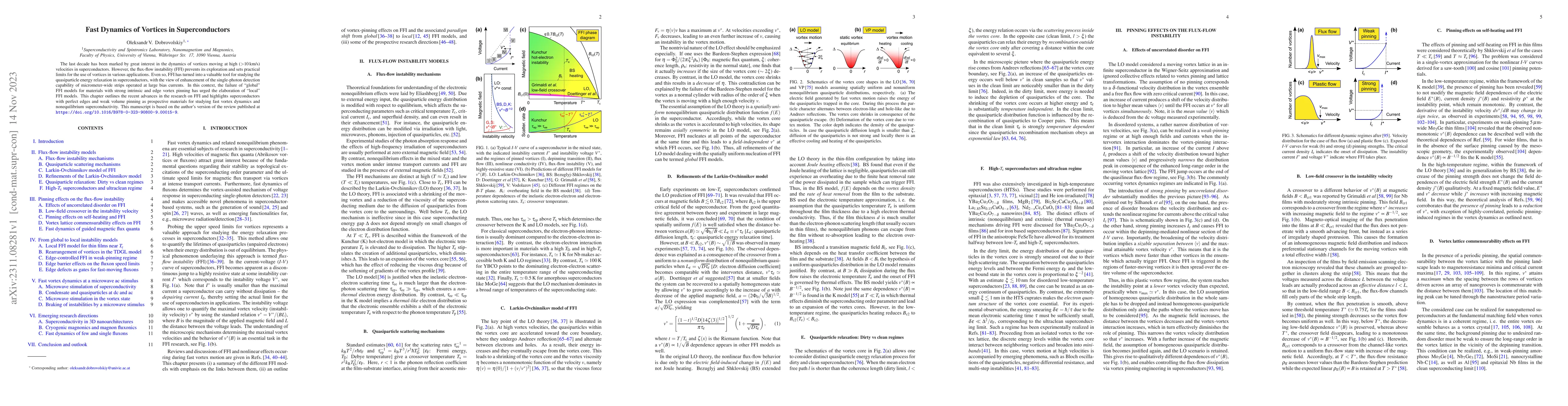 Thumbnail for Fast Dynamics of Vortices in Superconductors
